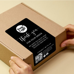 Verzendcode Logo QR Pakket Black Box Seal Label