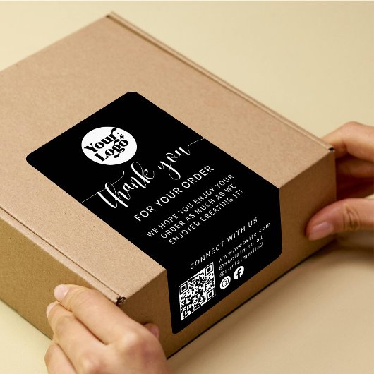 Verzendcode Logo QR Pakket Black Box Seal Label