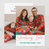 Verzenden Liefde Het is Fijne Kerstmis Fotokaart Feestdagenkaart (Voorkant / Achterkant)