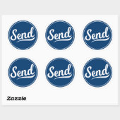 Verzenden Logo Ronde Sticker (Vel)