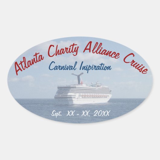 Verzenden op Zee Ovale Sticker (Voorkant)