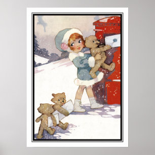 Verzenden van kerstbrieven door Agnes Richardson Poster