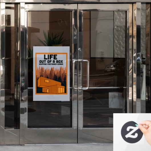 Verzending Container Thuis wonen Raamsticker (Kantoordeur)