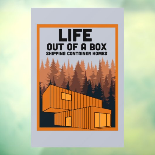 Verzending Container Thuis wonen Raamsticker (Vel 3)