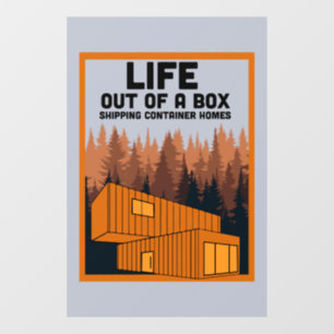 Verzending Container Thuis wonen Raamsticker