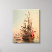 Verzending in een kalm | Peter Monamy Canvas Afdruk (Voorkant)
