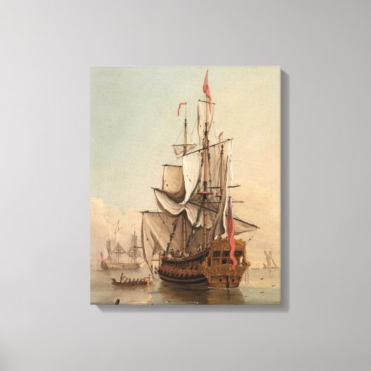 Verzending in een kalm | Peter Monamy Canvas Afdruk (Voorkant)