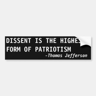 VERZENDING is de hoogste vorm van patriottisme Bumpersticker