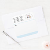 Verzending Stickers Aangepaste Logo & adres 3" (Envelop)