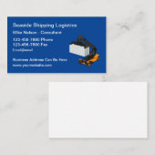 Verzending van containers en logistiek visitekaartje (Voorkant / Achterkant)