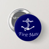 Verzending van de Button First Mate Pinback (Voorkant /achterkant)