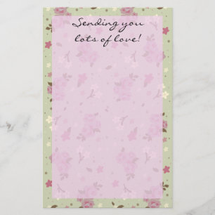Verzending van veel liefdesromantische Floral pape Briefpapier