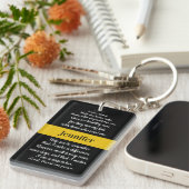 Verzendingspakket Aangepaste thin Gold line Sleutelhanger (Voorkant Rechts)