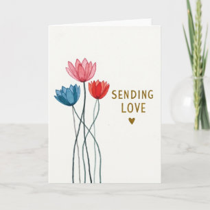 Verzendkaart met liefdesbloemen kaart