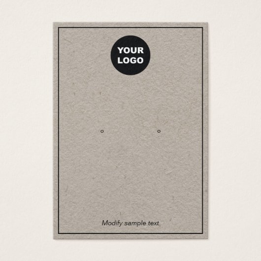 Verzendkaart voor Logo Kraft Visitekaartje (Voorkant)