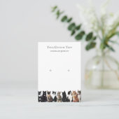 Verzendkaart voor waterverf katten en juwelen visitekaartje (Staand voorkant)