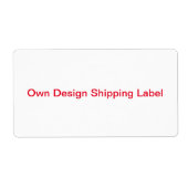 Verzendlabel (Voorkant)