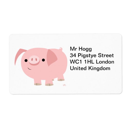 Verzendlabel Cartoon bevestigen (Voorkant)