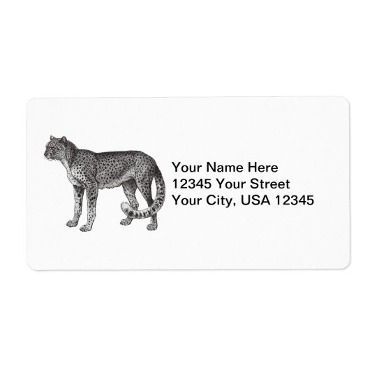 Verzendlabel cheeta (Voorkant)