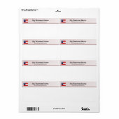 Verzendlabel Georgia Flag Header (Full Sheet)