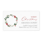 Verzendlabel Kerstkrans (Voorkant)