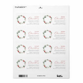 Verzendlabel Kerstkrans (Full Sheet)