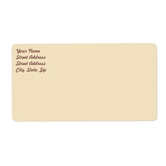 Verzendlabel maken (Voorkant)