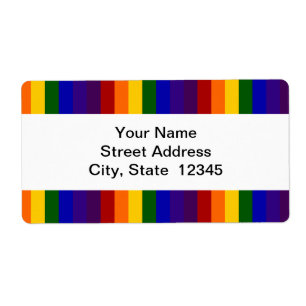 Verzendlabel Rainbow Stripes