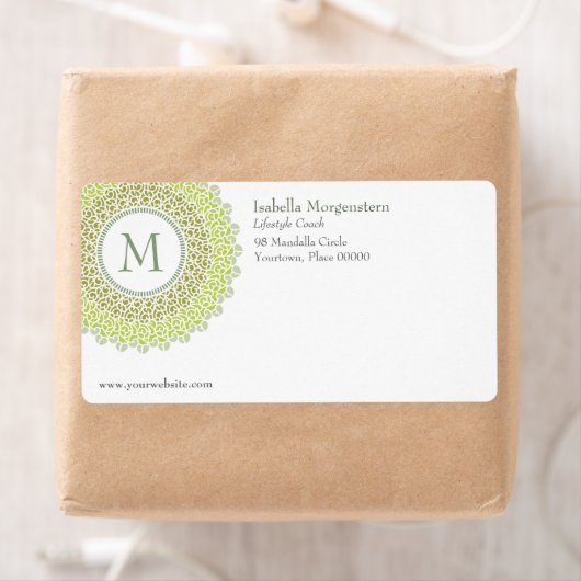 Verzendlabel voor siermonogram (Insitu)