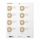 Verzendlabel voor siermonogram (Full Sheet)