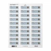 Verzendlabels - Fleur di Lys Damask vs2 Etiket (Full Sheet)