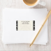 Verzendlabels - Fleur di Lys Damask - Zwart Etiket (Insitu)