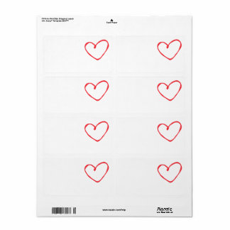 Verzendlabels met hartjes etiket