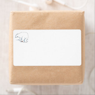 Verzendlabels van ijsberen etiket