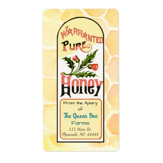 Verzendlabels voor bijenhoning etiket (Voorkant)