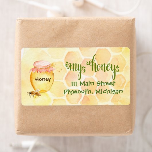 Verzendlabels voor bijenhoning etiket (Insitu)