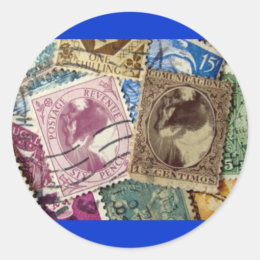 Verzendstempel Lucy Ronde Sticker (Voorkant)