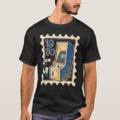 Verzendstempel met computer Game Slot Machine 1980 T-shirt (Voorkant)