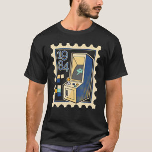 Verzendstempel met computer Game Slot Machine 1984 T-shirt