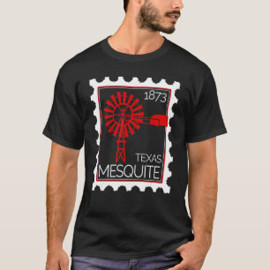 Verzendstempel met een oude windturbine in Mesvrij T-shirt