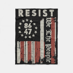 Verzet 8647 Amerikaanse vlag Wij het volk proteste Fleece Deken