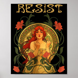 Verzet Art Nouveau Mucha Anti-trump Vrouwen Femini Poster