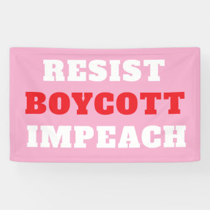 Verzet Boycot Impeach  Spandoek