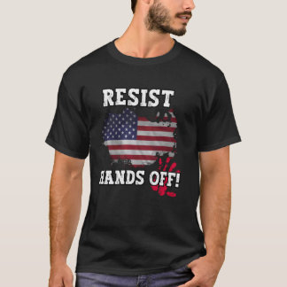 Verzet Hands Off! Vintage Wij Mensen Amerikaanse V T-shirt