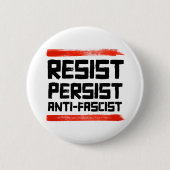 VERZET JE TEGEN ANTI-FASCIST RONDE BUTTON 5,7 CM (Voorkant)