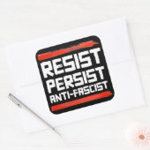 VERZET JE TEGEN ANTI-FASCIST VIERKANTE STICKER (Envelop)