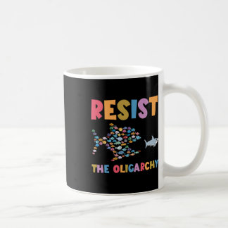 Verzet je tegen de oligarchie Funny Fish Anti Trum Koffiemok