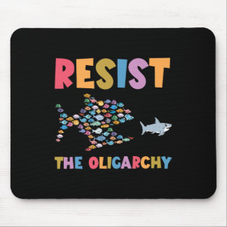 Verzet je tegen de oligarchie Funny Fish Anti Trum Muismat