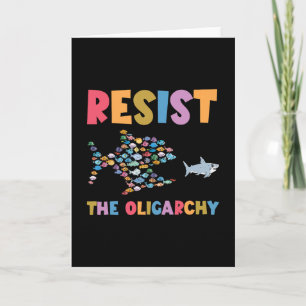 Verzet Je Tegen de Oligarchie Grappige Vis Anti Tr Kaart