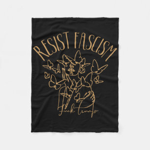 Verzet je tegen fascisme fleece deken